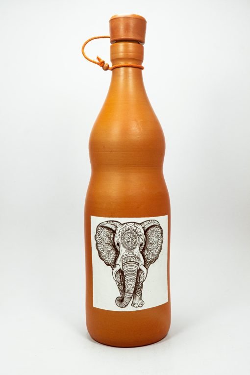 Clay Water Bottle (Elephant) - 1L (#65)