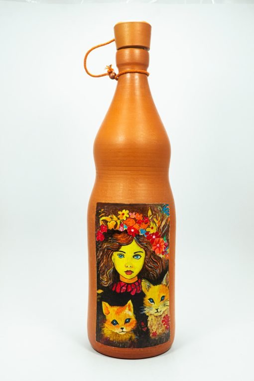 Clay Water Bottle (Love/Animal) - 1L (#68)